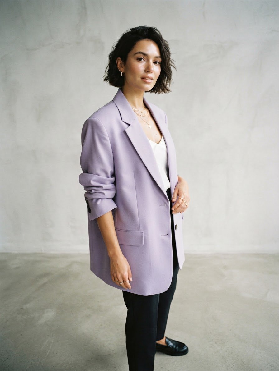 Blazer arquitectónico lila