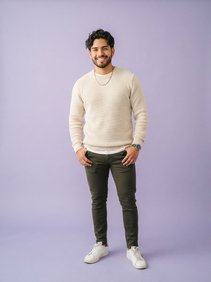 Sweater knit crema